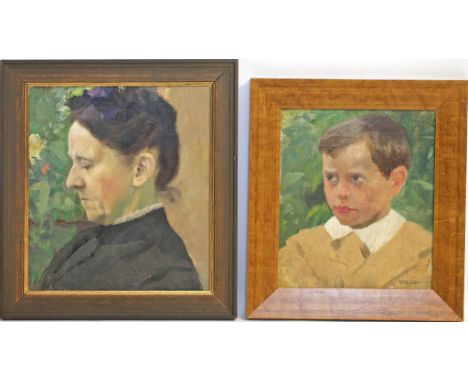 Müller-Münster, Franz (1867 Münster – Berlin 1905) Zwei Arbeiten: a) Portrait von Laura Müller, geb. Peschke (Mutter des Male