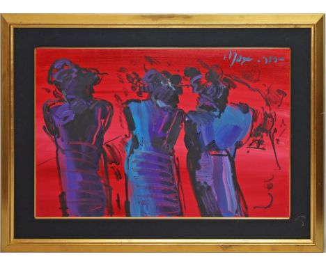 Max, Peter (geb. 1937 Berlin) "Three facing east". Acryl/Lwd., re. o. sign. Ca. 61x 91 cm. R. 