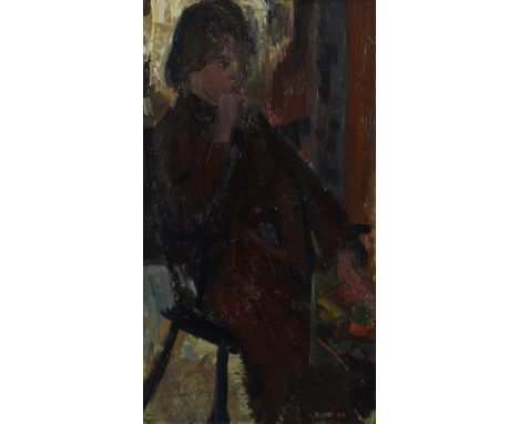 WILLIAM BIRNIE RSW RGI (SCOTTISH 1929-2006) &nbsp;PORTRAIT OF YOUNG BOY &nbsp;Oil on board, signed lower right, dated (19)78,