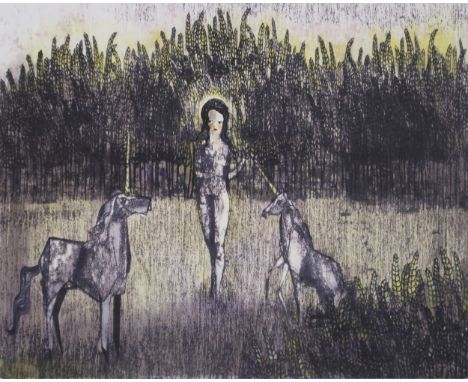 CATHIE PILKINGTON (ENGLISH b.1968) &nbsp;GARDEN ENCLOSED &nbsp;Etching, signed lower right, dated 2017, numbered 5/40, 34 x 4