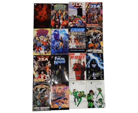 DC; A large collection of trade paperbacks including Green Lantern, Green Arrow, JLA - Crisis of Conscience, Earth 2, Greates