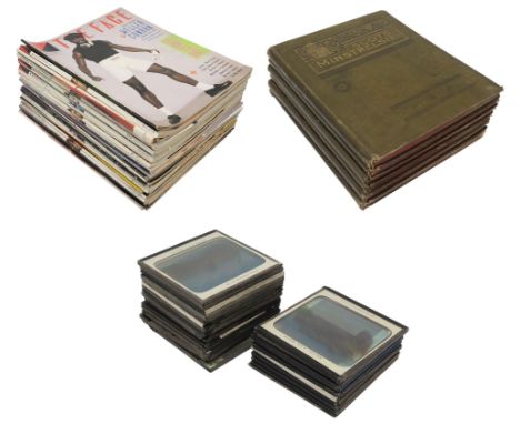 A series of illustrated colour magic lantern glass slides titled A Tour in the North, together with a six-volume set of&nbsp;