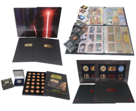 Star Wars collectables, to include to Anakin/Darth Vader holographic prints, a folio of limited edition lithographic art prin