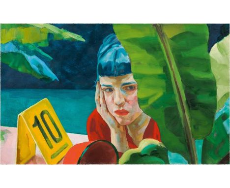 Xenia HausnerTen2019mit Acryl bearbeitete Chromolithographie auf Hahnemühle-Papier, Unikat; gerahmt74,5 x 121 cmBezeichnet un