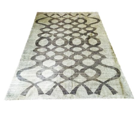 CONTEMPORARY AFGHAN CARPET, 266cm x 180cm, organic all over design.