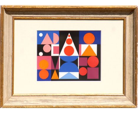 AUGUSTE HERBIN, 'Untitled Abstract', serigraph/silkscreen, limited edition 650, printed in Switzerland, 1955, 18cm x 11cm fra