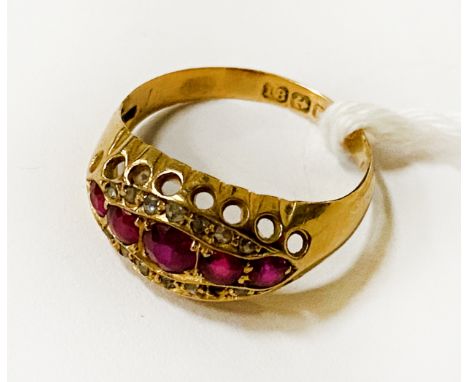 18 CARAT GOLD &amp; RUBY RING