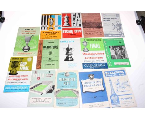 1950's-60's football programmes (approx 30), including Final Tie Wembley Muchen 1860 v West Ham 1965, Cup Final Wembley Range