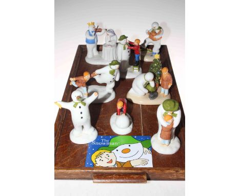 Coalport Characters first edition The Snowman, eight pieces.