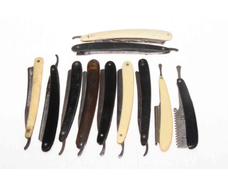Box of eleven vintage razors.