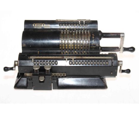 Vintage Swedish calculator, 30cm across.