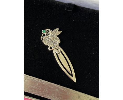 A Silver bookmark with fairy finial. [6cm in length] 