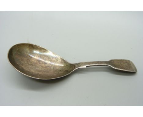 A George III silver caddy spoon, London 1815, 17g 