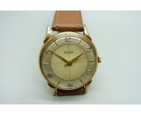 A 9ct gold Art Deco Rotary wristwatch 