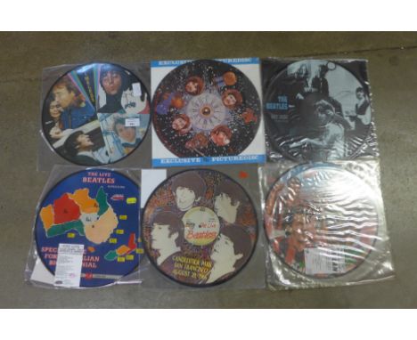 Beatles picture discs including Candlestick Park, Hey Jude Australia 1964, etc. (6) 