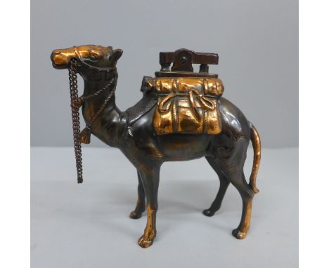 A novelty table lighter in the form of a camel 