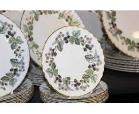 A seventy-one piece Royal Worcester Lavinia part dinner /tea service comprising cups saucers, side / dinner plates, soup bowl
