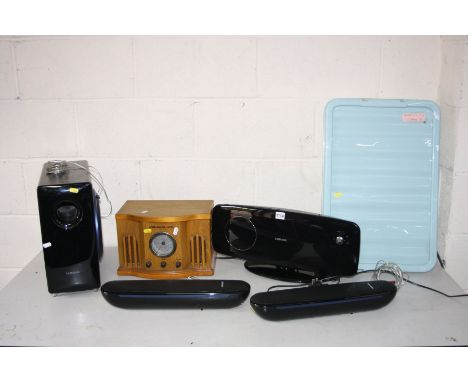 A SAMSUNG HT-Q100 HOME CINEMA SYSTEM with subwoofer an 2 satellite speakers (stands sawn off) (PAT pass and working) no remot