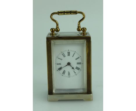 Cased Carriage clock marked French Movement to rear