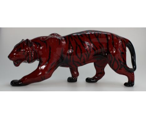 Royal Doulton large Flambe model of stalking Tiger