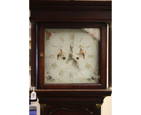 Provincial Victorian Oak Eight Day Grandfather clock T. Clowes Nantwich 