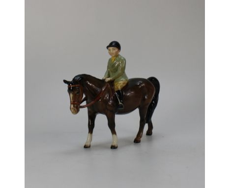 Beswick model of boy on brown pony 1500