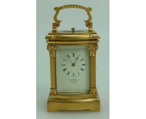 Cased J. W. Benson Repeating Carriage clock 