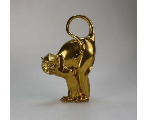 Minton Gilded model of a monkey, an 2004 edition for the year of the monkey, marked "Artists Copy" to base and signed in gold