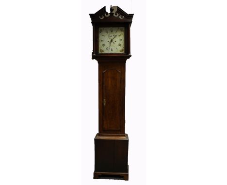 Victorian long cased Grandfather clock, E Hallam Lutterworth