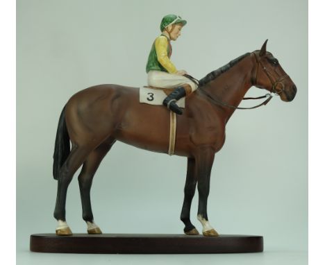 Beswick model of Racehorse Nijinsky with Lester Piggot up 2352