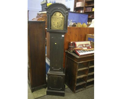 An oak Grandmother clock