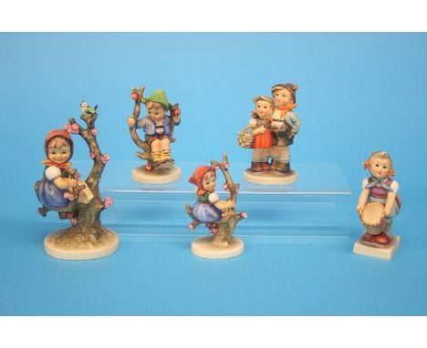 Five Hummel figures