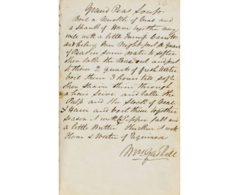 Gaskell (Elizabeth Cleghorn, novelist and short-story writer, 1810-65).- Cookery &amp; Domestic.- Southam (John, of Ashton-un
