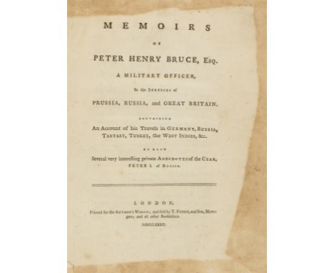 Bruce (Peter Henry) Memoirs of...a Military Officer in the Services of Prussia, Russia, and Great Britain, first edition in E
