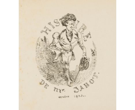 Töpffer (Rodolphe) Histoire de Mr. Jabot, light foxing, original pictorial cloth, gilt, spine faded, spine ends and corners a