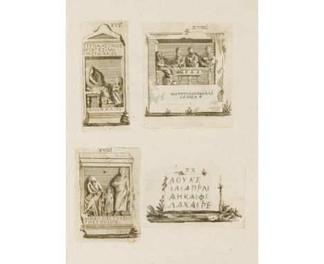Greek antiquities.- Biagi (Clemente) Monumenta Graeca ex museo Equitis ac Senatoris Iacobi Nanii Veneti, first edition, 8 eng