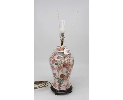 A modern lustre table lamp of baluster form, height 34cm excluding fittings