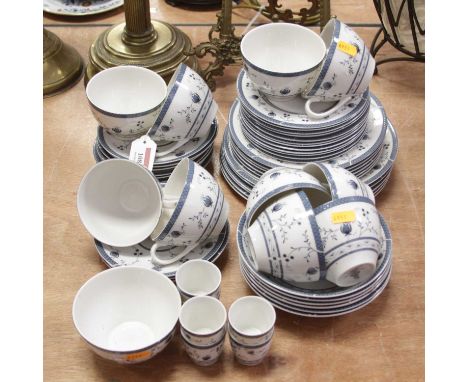 A Royal Doulton part tea and dinner service in the Cambridge pattern, TC1017, having printed mark verso