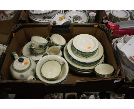 A Poole Pottery part tea and dinner service, decorated with trailing vines 