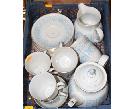 A Royal Doulton six-place setting tea service in the Hampton Court pattern, TC1020