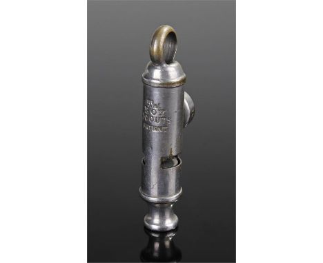 The Boy's scout patent whistle, with attached compass, 8.5cm long