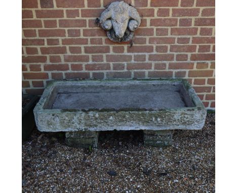 A rough textured stone garden sink, 122cm x 59cm (4' x 2')