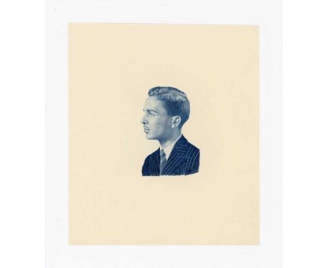 A group of five extremely rare and striking Central Bank of Jordan banknote die proof engraver's test strike portrait vignett