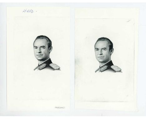 A group of eleven rare Grand-Duché de Luxembourg partial banknote progressive die proof engraver's test strike portrait vigne