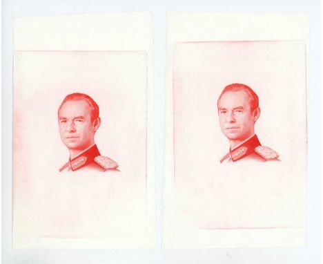 A group of eight rare Grand-Duché de Luxembourg partial banknote progressive die proof engraver's test strike portrait vignet