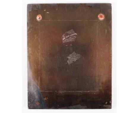An extremely rare Malayia engraved steel die plate with head and shoulders portrait vignette of T.A. Rahman in full regalia, 