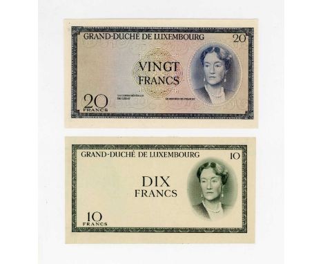 A group of four rare International Bank of Luxembourg partial banknote die proof engraver's test strikes for the obverses of 