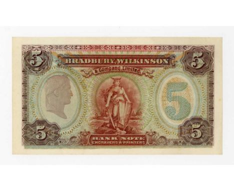 A group of four various Bradbury Wilkinson &amp; Co Ltd advertising notes and a leaflet, comprising three in banknote format 
