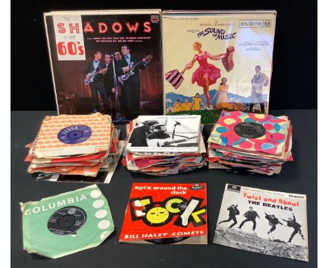 Vinyl Records, Lps and singles inc Bill Haley, Elvis Presley, Michael Jackson, Buddy Holly, Shirley Bassey etc qty 