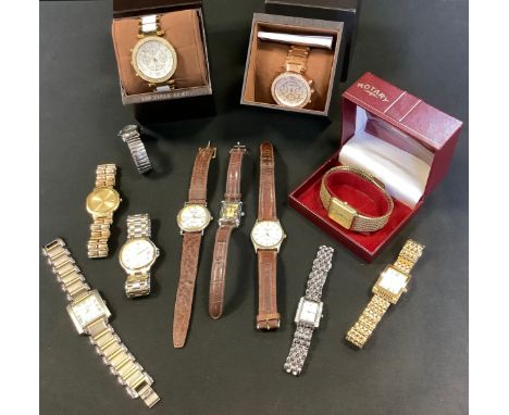 Watches - a Michael Kors MK5491 quartz wristwatch; another MK6119, both boxed; others Rotary, Lorus etc 